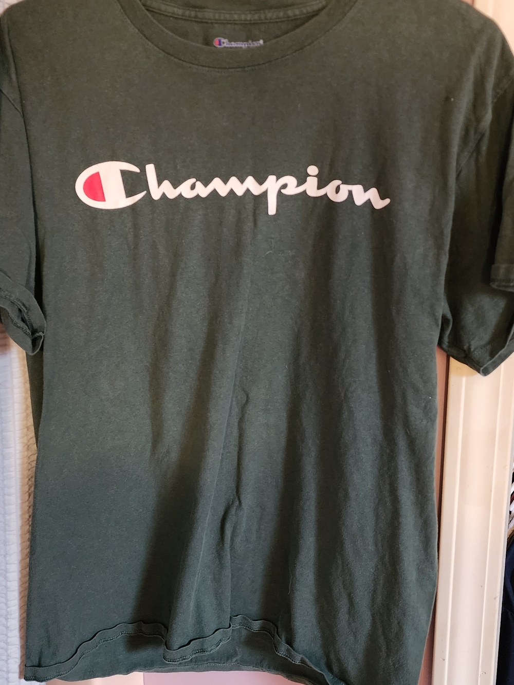 Champion Dark Green Logo Short Sleeve Tee
